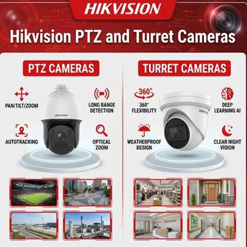 Hikvision PTZ and Turret Cameras Delhi NCR