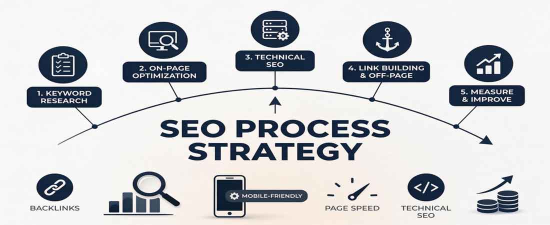 SEO Process and Strategy Delhi NCR India — Audit Research Execution Reporting — Dream N Drive